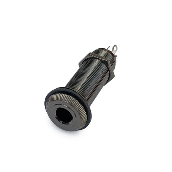Eingangs- und Ausgangs-Rippenstecker 6,35 mm Geräuschdämpfender Metall-Audiostecker für E-Gitarre und Verstärker grau