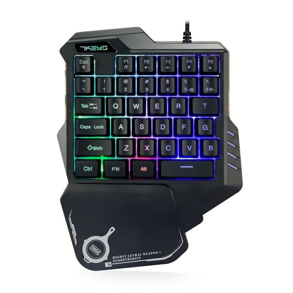 Einhändige Gaming-Tastatur mit Hintergrundbeleuchtung 1