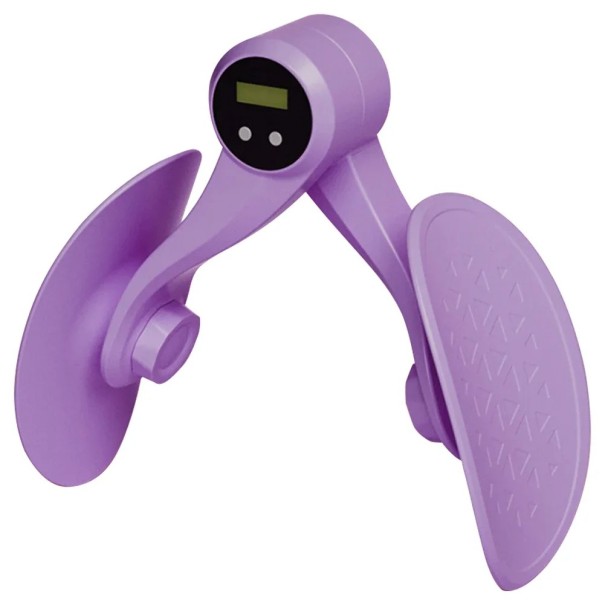 Ejercitador de suelo pélvico con contador Entrenador de Kegel para muslos Glúteos Brazos Herramienta de ejercicio en casa morado
