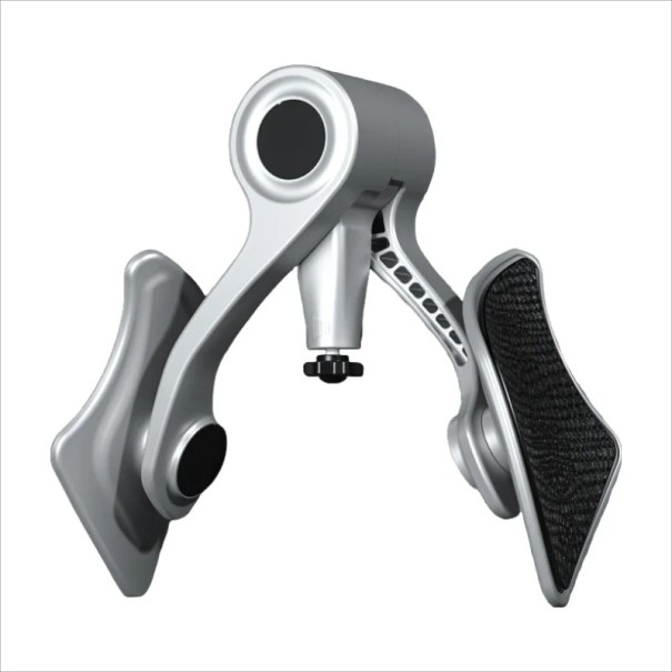 Ejercitador de suelo pélvico para hombres Entrenador de muslos y glúteos ajustable Plegable y giratorio con superficie suave de EVA gris