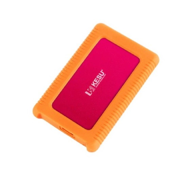 Ekstern harddisk med beskyttelsesetui rød 2TB