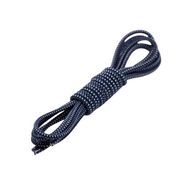 Elastické zamykací šněrování 100 cm 1 pár Kulaté tkaničky šířka 0,3 cm Bez zavazování Pevné natahovací lano s kvalitní sponou námořnická modrá