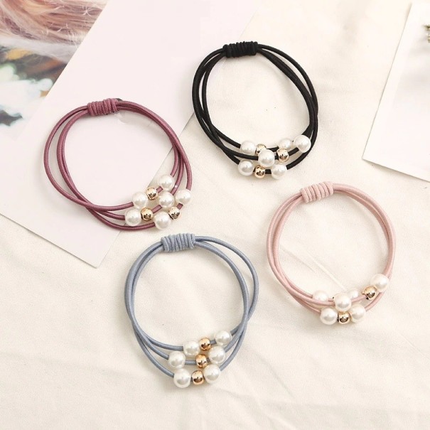 Élastiques à cheveux avec perles - 4 pièces 1