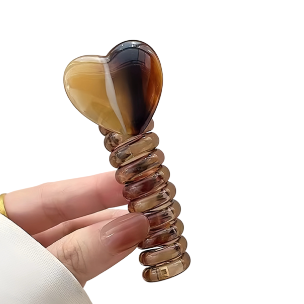 Élastiques à cheveux design téléphone marron