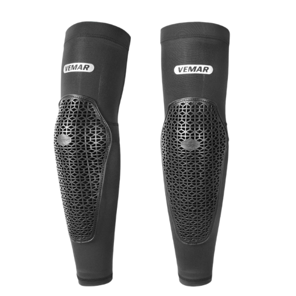 Elastische atmungsaktive Ellenbogenschützer 44 cm Größe L 32–36 cm Netzstruktur schwarz schützend für Motocross und Radfahren