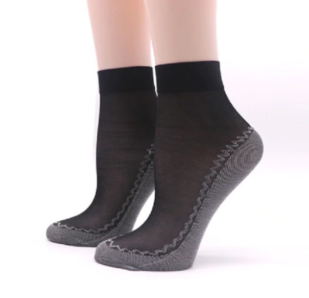 Elastische Damensocken – 5 Paar schwarz