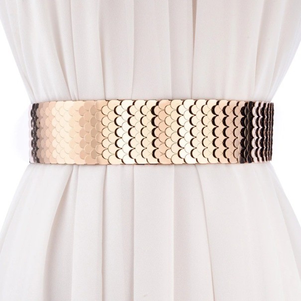 Elastische damesriem L141 goud