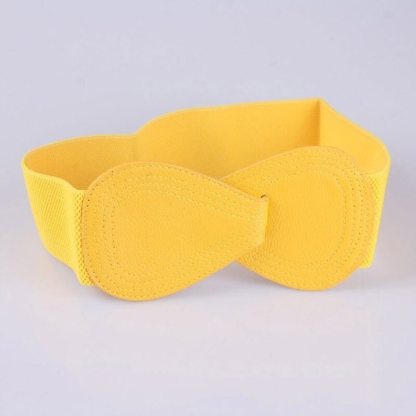 Elastische damesriem L145 geel