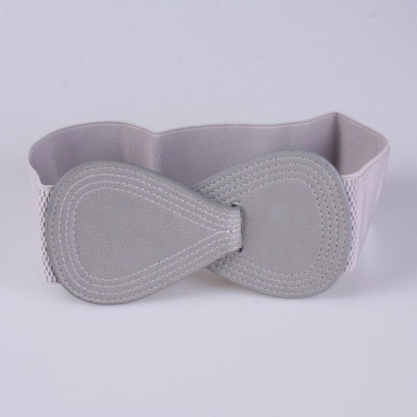 Elastische damesriem L145 grijs