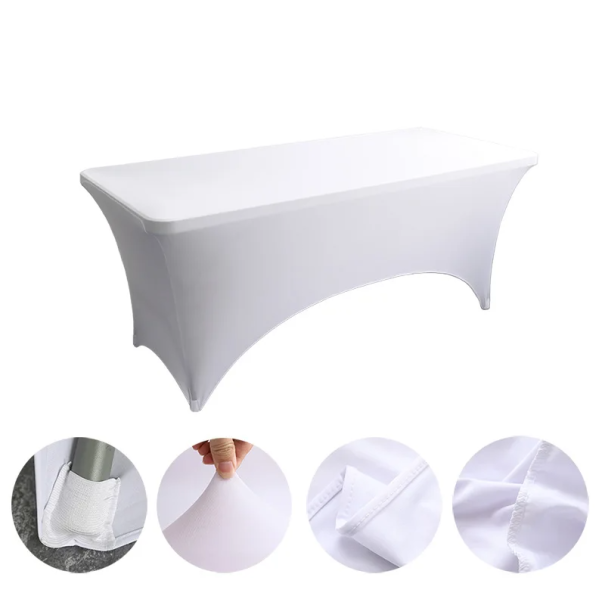 Elastische hoes voor make-uptafel 183 cm Stretchhoes Schoonheidsstoel Massagetafelhoes Bedbeschermer Schoonheidssalon wit