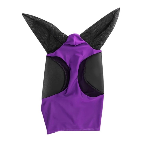 Elastische Lycra-Reitermaske gegen Insekten 41x26x24 cm atmungsaktive Netzmaske für Pferde gegen Mücken, Würmer, Outdoor-Schutzkleidung lila