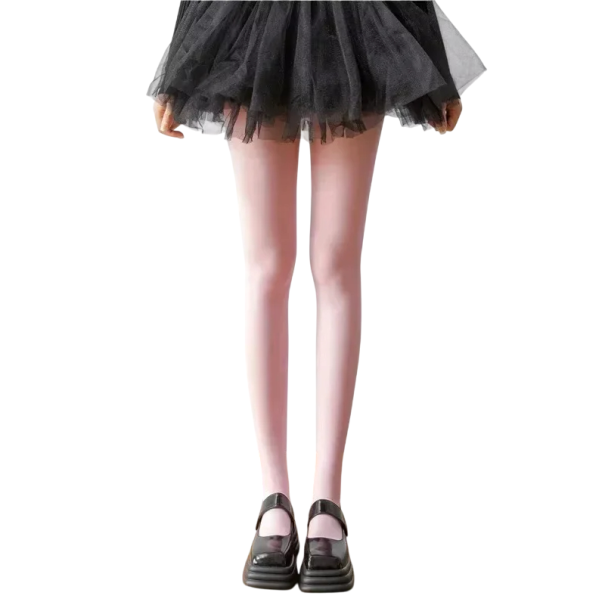 Elastische panty&#39;s met hoge taille voor dames, doorschijnende elegante kousen, vormend ondergoed, modeaccessoire voor jurken roze