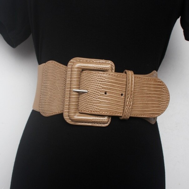Elastische riem voor dames L203 beige