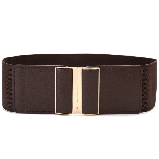 Elastische riem voor dames L53 donkerbruin 85 cm