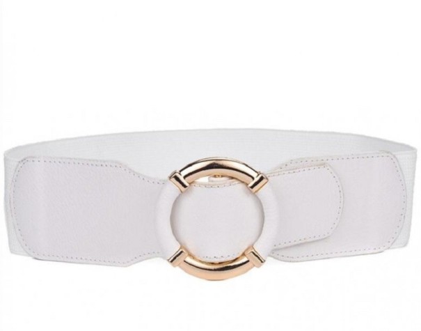 Elastische riem voor dames L57 wit L