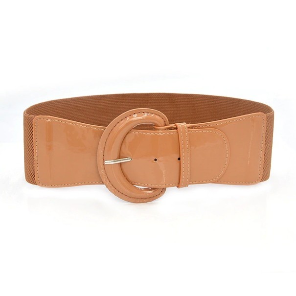 Elastische riem voor dames L73 lichtbruin