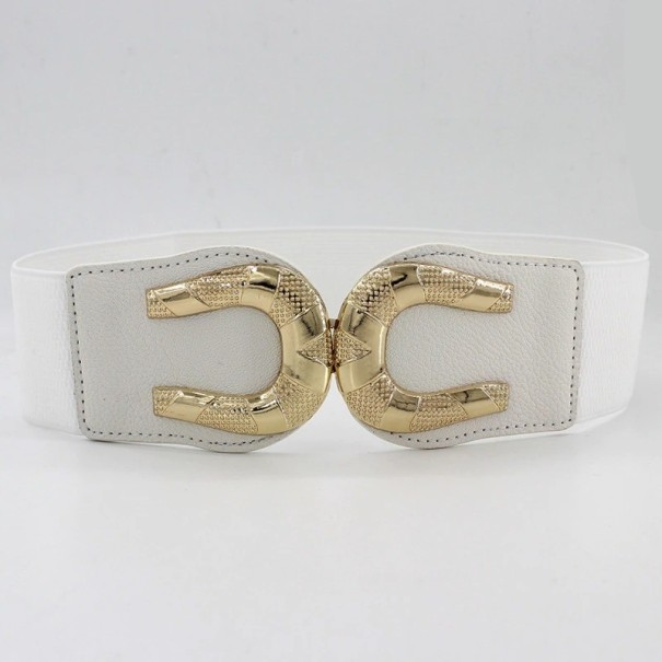 Elastische riem voor dames L80 wit