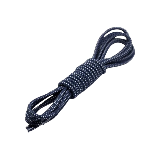 Elastische Schnürsenkel 100 cm Runde Gummibänder mit Kunststoffschnalle Sportschuhe Kinderschuhe Bequemes Binden ohne Knoten dunkelblau