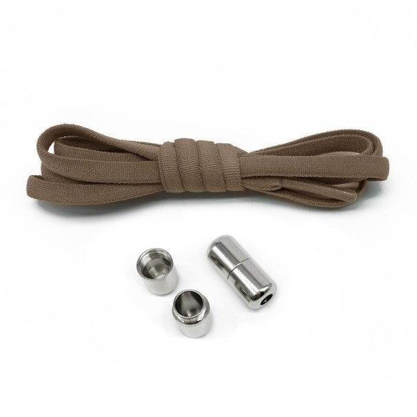 Elastische Schnürsenkel mit Verschluss braun