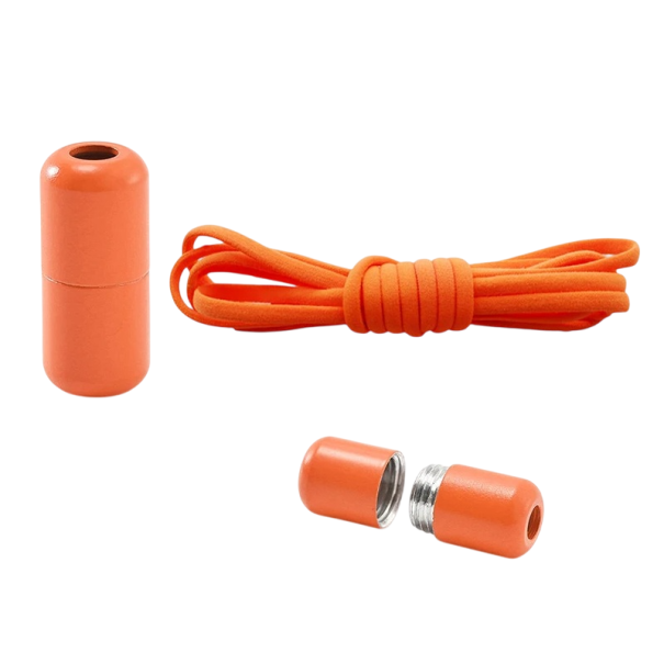 Elastische Schnürsenkel ohne Binden Nylon Schnellverschluss Schnürsenkel 100 cm Schraubschnalle Sportschuhe Angenehm zu tragen orange