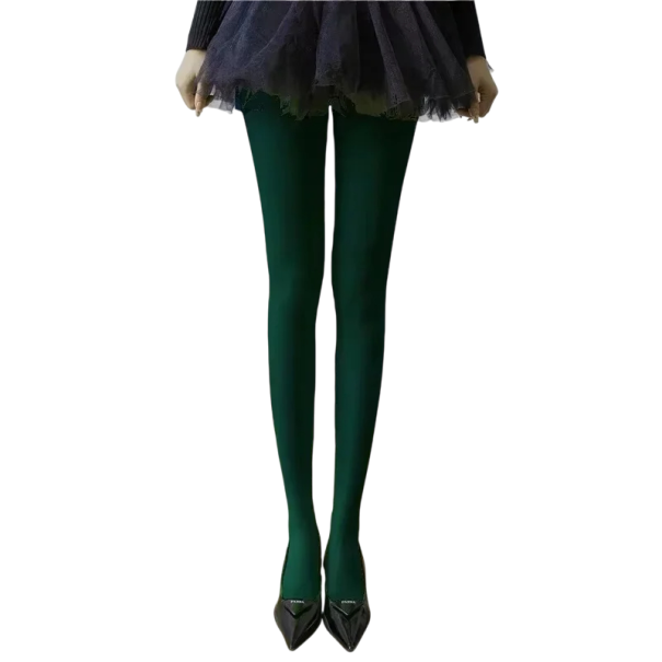 Elastische Strumpfhose mit hoher Taille für Damen, durchsichtige, elegante Strümpfe, formende Unterwäsche, modisches Accessoire für Kleider grün