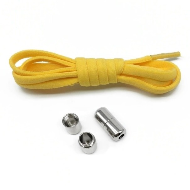Elastische veters met sluiting geel