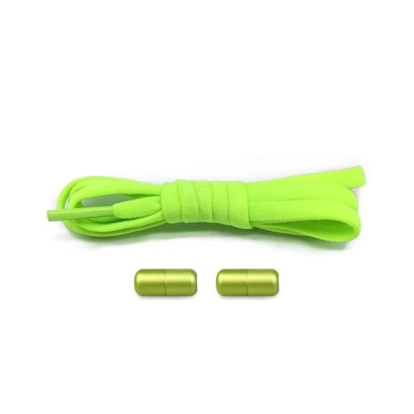 Elastische veters met sluiting T941 neon groen