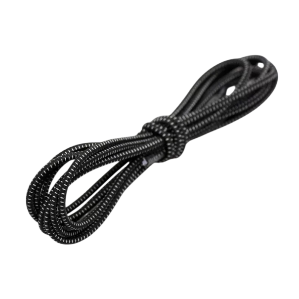 Elastisches Schnürsystem 100 cm 1 Paar Runde Schnürsenkel Breite 0,3 cm Ohne Binden Festes dehnbares Seil mit hochwertiger Schnalle schwarz