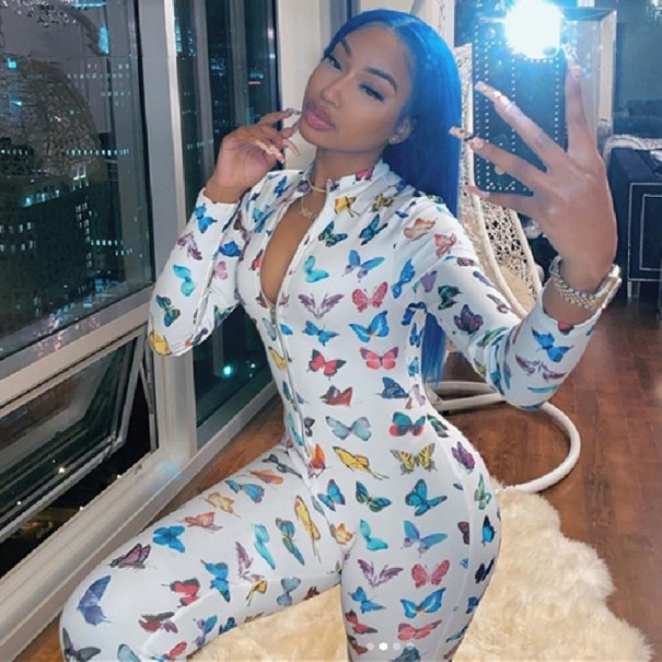 Elastisk jumpsuit för kvinnor med tryck