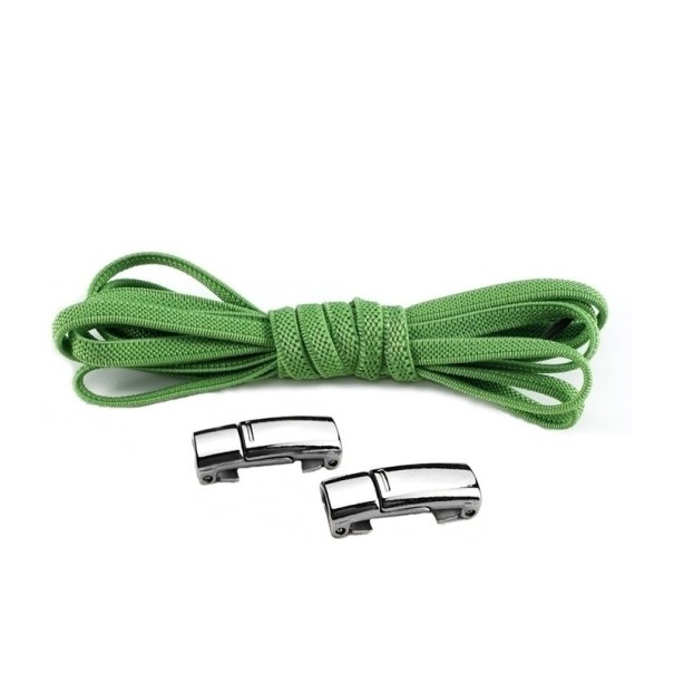 Elastiska snören med magnetisk stängning grön