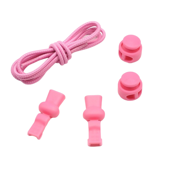 Elastiska sportskosnören rosa