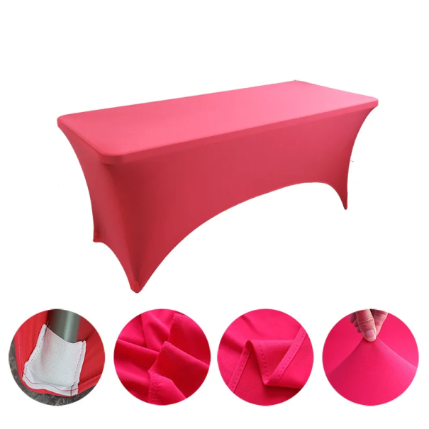 Elastiskt lakan för sminkbord 183 cm Stretchöverdrag Skönhetsstol Massagebordsöverdrag Sängskydd Skönhetssalong rosa