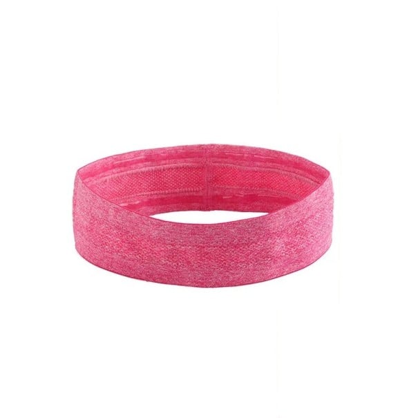 Elastiskt sportpannband Andningsbart och absorberande pannband för löpning, styrketräning, bollsporter och vardagsrörelser för män och kvinnor rosa