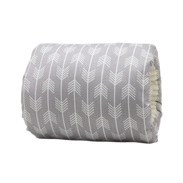 Elbow Pillow for Breastfeeding 25 x 23 cm Nursing Aid Made of Polyester and Cotton Ergonomic Breastfeeding Pillow Grey with White Pattern 1