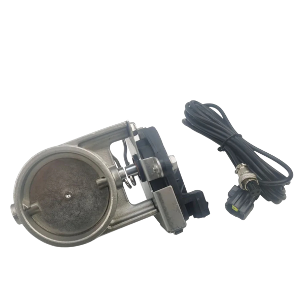 Electric Exhaust Valve 60 mm Metal Electronic Exhaust Flap with Motor and Wiring Universal Electronic Valve for Sound and Flow Regulation of Exhaust System 1