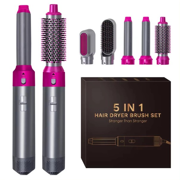 Electric Hair Dryer and Styling Brush 5-in-1 with Interchangeable Attachments 1000 W Ionic Technology 1
