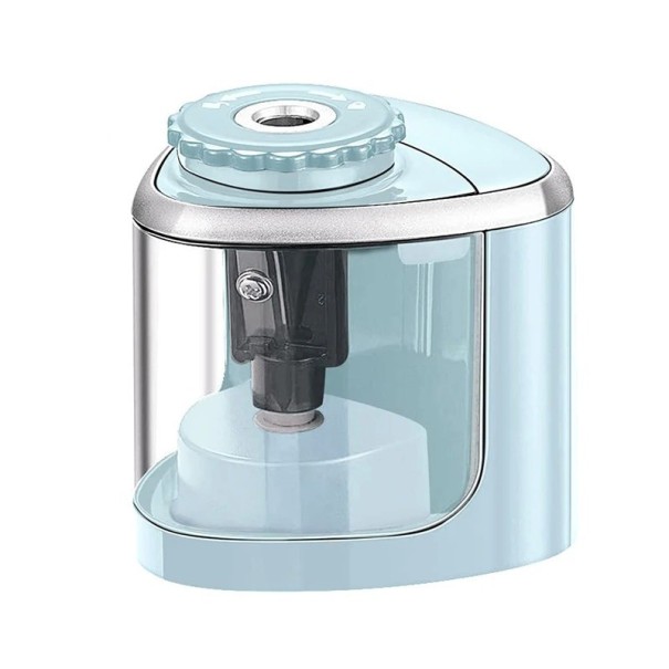 Electric Sharpener Office Electric Sharpener Safe Sharpener for Children and Adults Pencil Sharpener Powered by AA Batteries 8 x 7 x 7 cm blue
