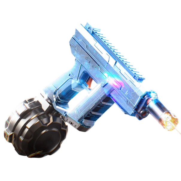 Electric Water Gun with Light 32.5 x 30 x 12.5 cm Drum Magazine Manual and Electric Operation Range 8-10 m Summer Toy blue