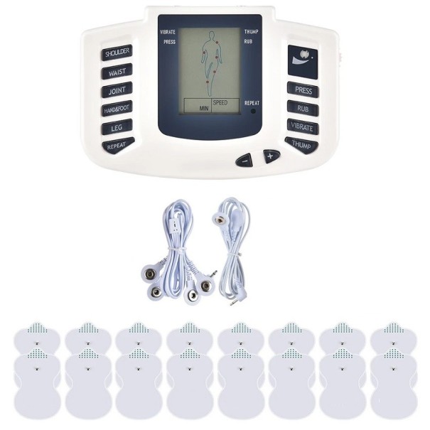 Electrostimulator muscular EMS cu 16 tampoane de gel Masaj de slăbire pentru fizioterapie Stimulator muscular abdominal 1