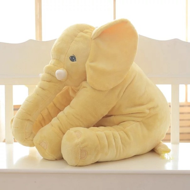 Elefant din bumbac real 60 cm J998 galben