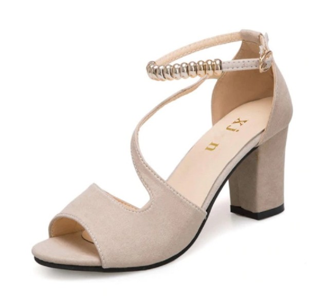 Eleganckie damskie sandały A620 kremowy 40