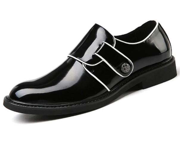 Eleganckie męskie sznurowane buty - czarne 41
