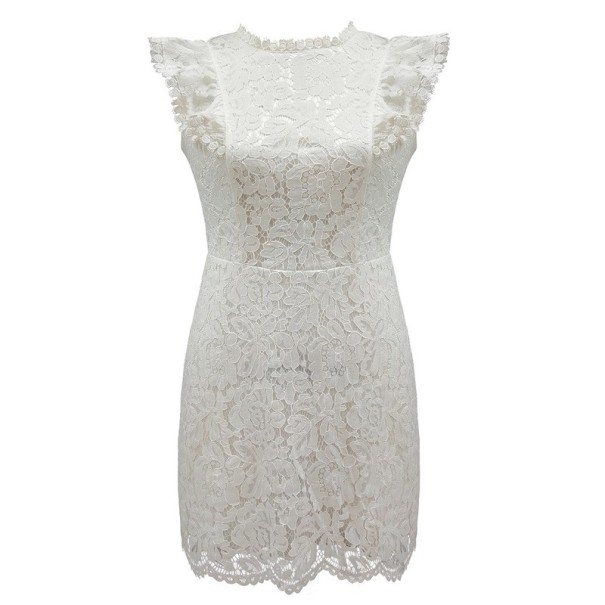 Elegant blondekjole hvid XL