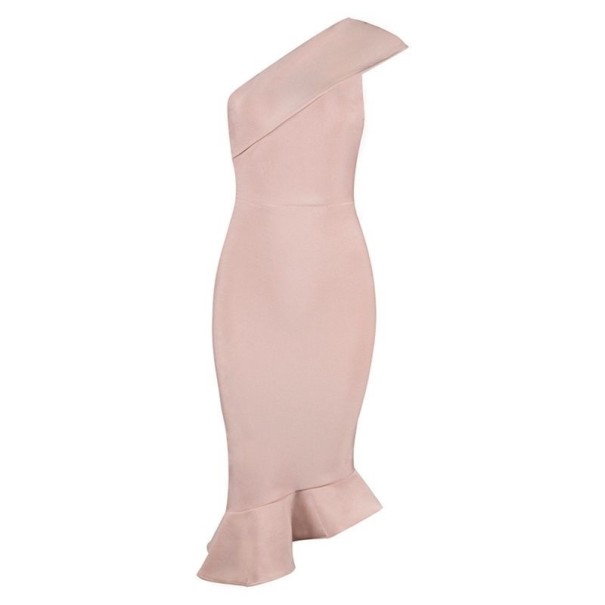 Elegant damklänning aprikosfärgad S