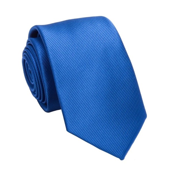 Elegant ensfarvet herreslips 146 x 8 cm Klassisk formelt slips Moderigtigt tilbehør til jakkesættet Til bryllupper, forretningsmøder blå