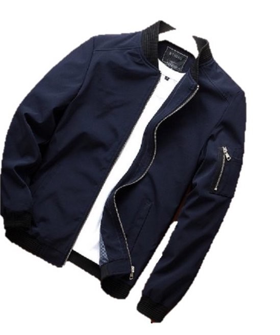 Elegant herrejakke med krave J2054 blå XL