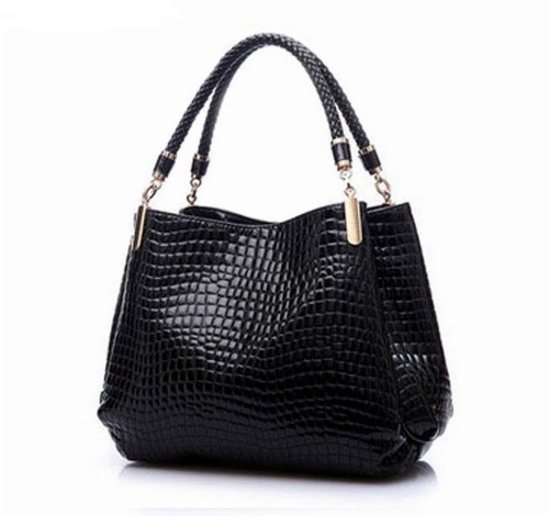 Elegant Ladies' Handbag with Pattern - Black 1