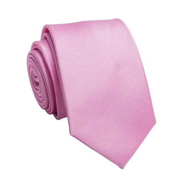 Elegant Plain Men's Tie 146 x 8 cm Classic Formal Tie Fashion Accessory for Suits for Weddings, Business Meetings and Everyday Wear light pink