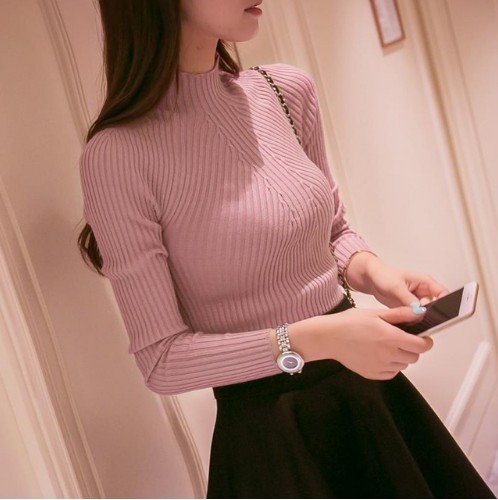 Elegant stickad turtleneck J3494