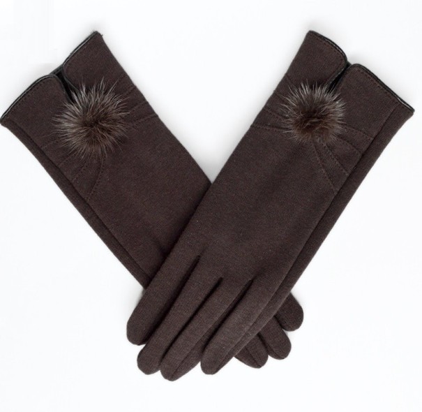 Eleganta handskar för kvinnor mörkbrun